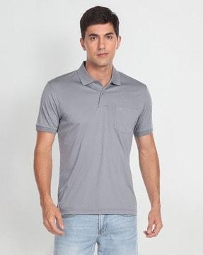 cotton polo t-shirt with patch pocket