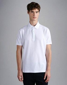 cotton polo t-shirt with shark label