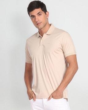 cotton polo t-shirt with short sleeves