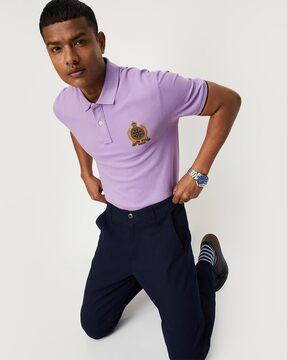 cotton polo t-shirt with side vents