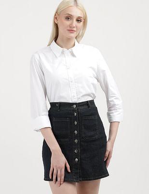 cotton poplin regular shirt