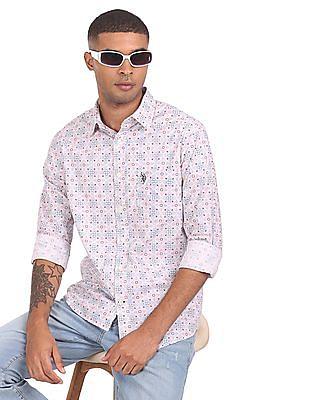 cotton printed casual shirt