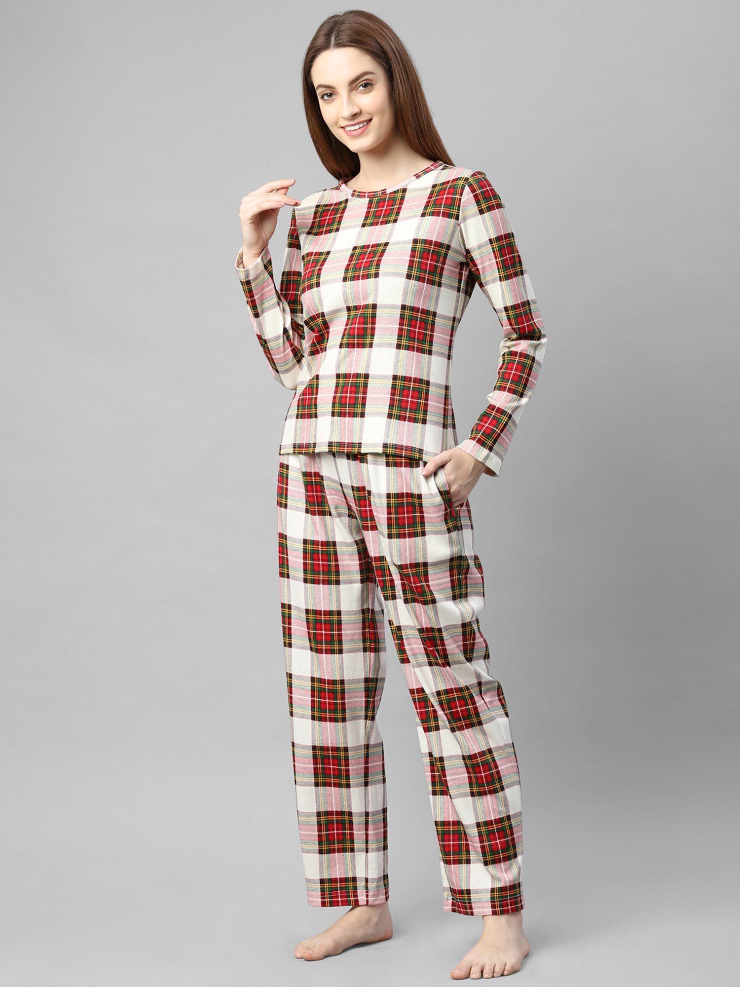 cotton printed full sleeve night suit