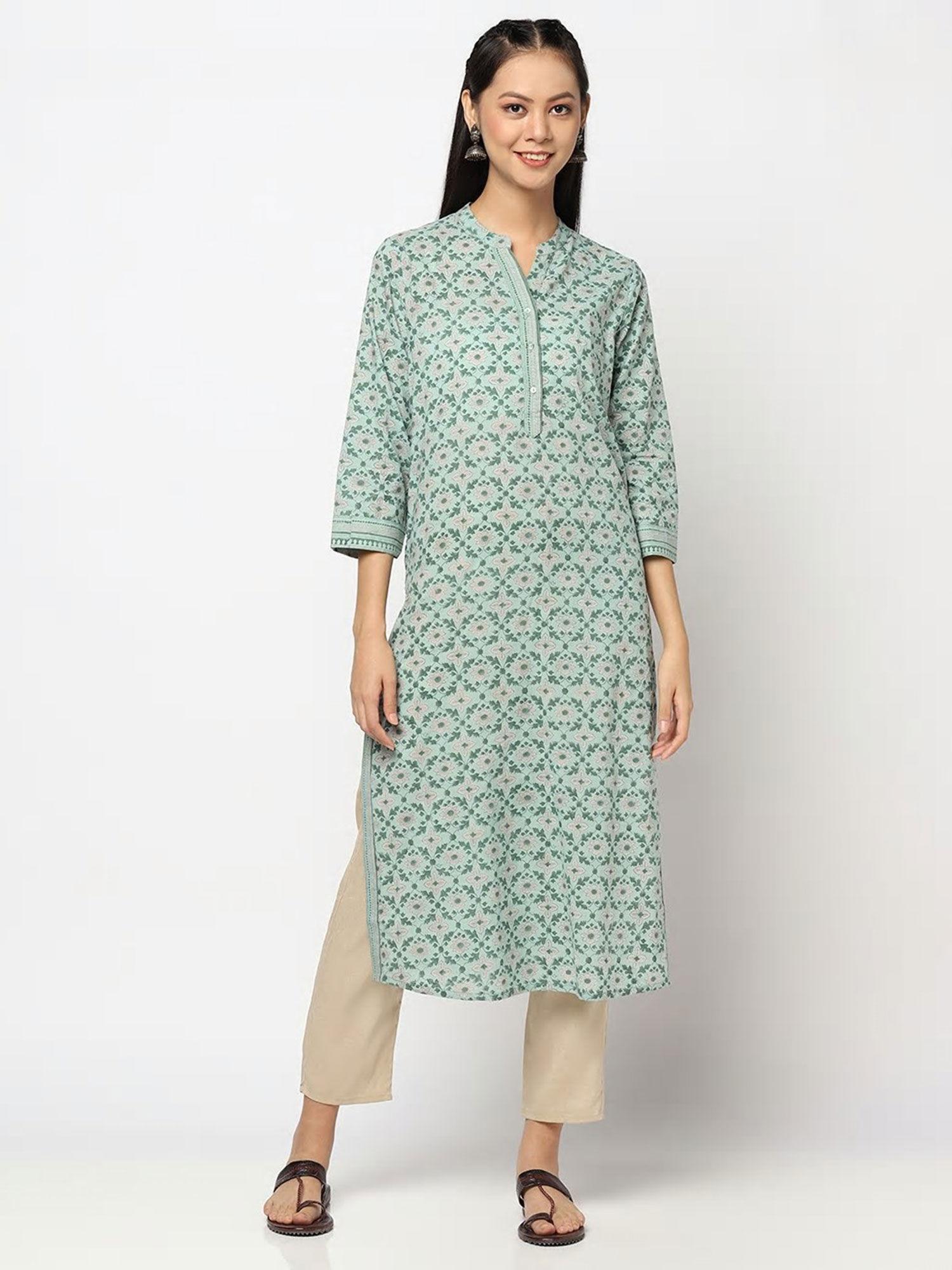 cotton printed long kurta