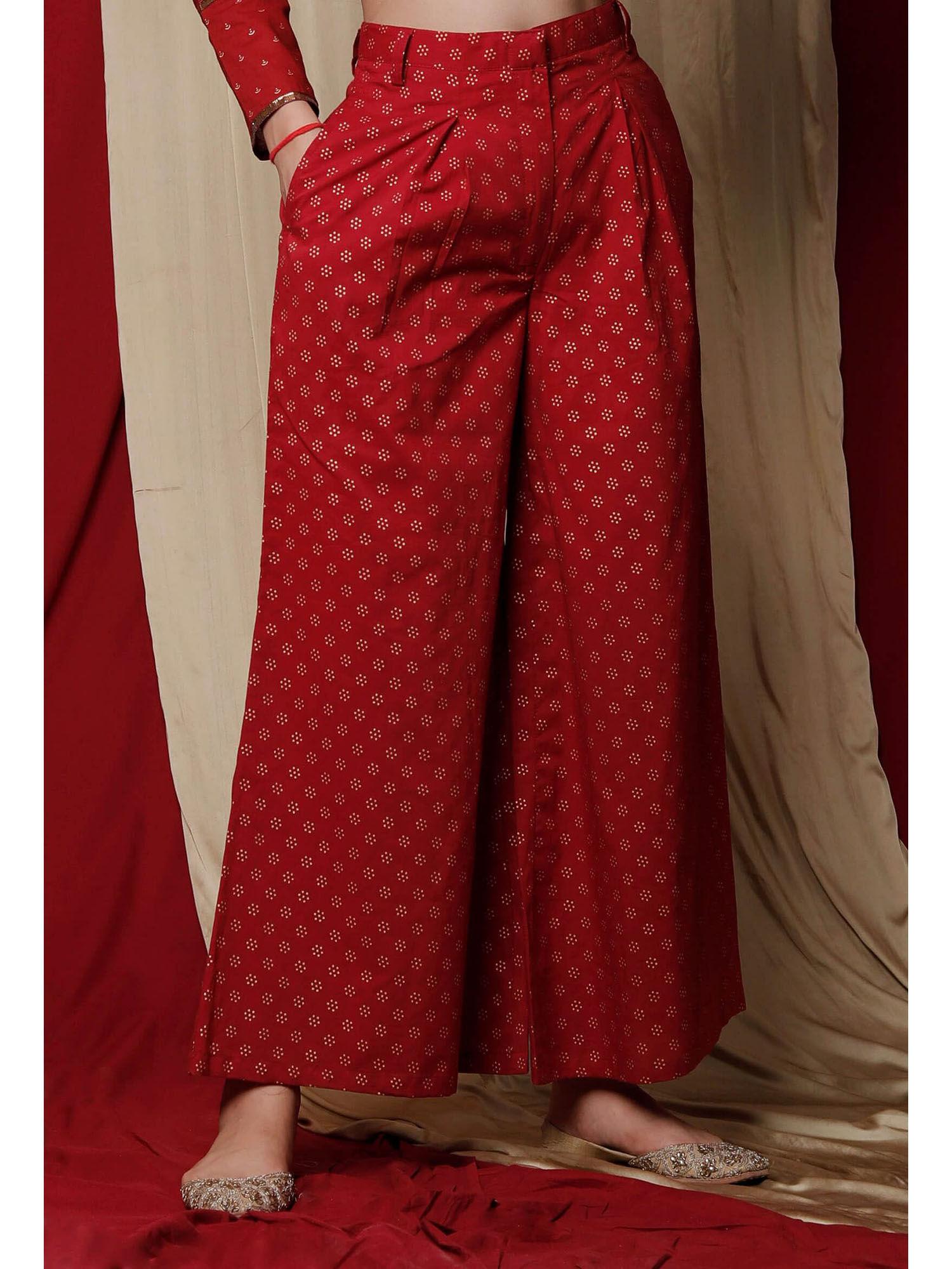 cotton printed palazzo pants