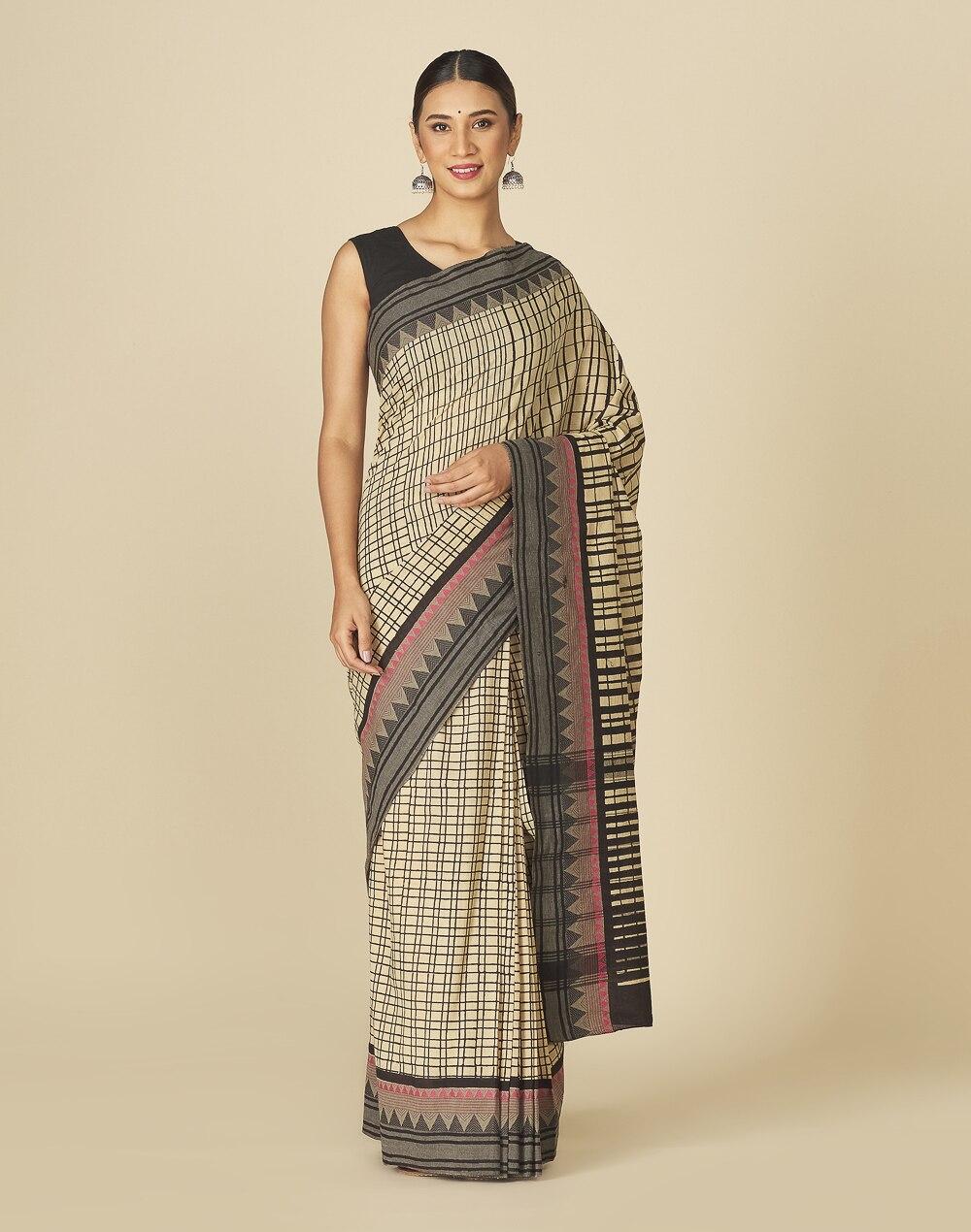 cotton printed sari