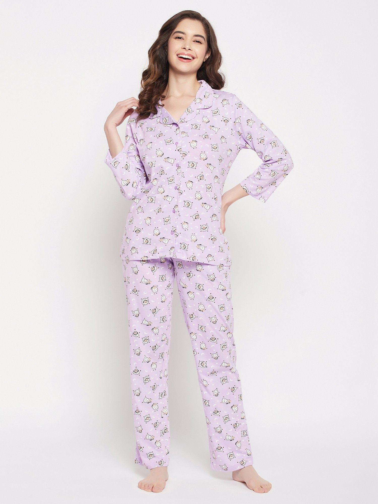 cotton printed shirt & pyjama (set of 2)