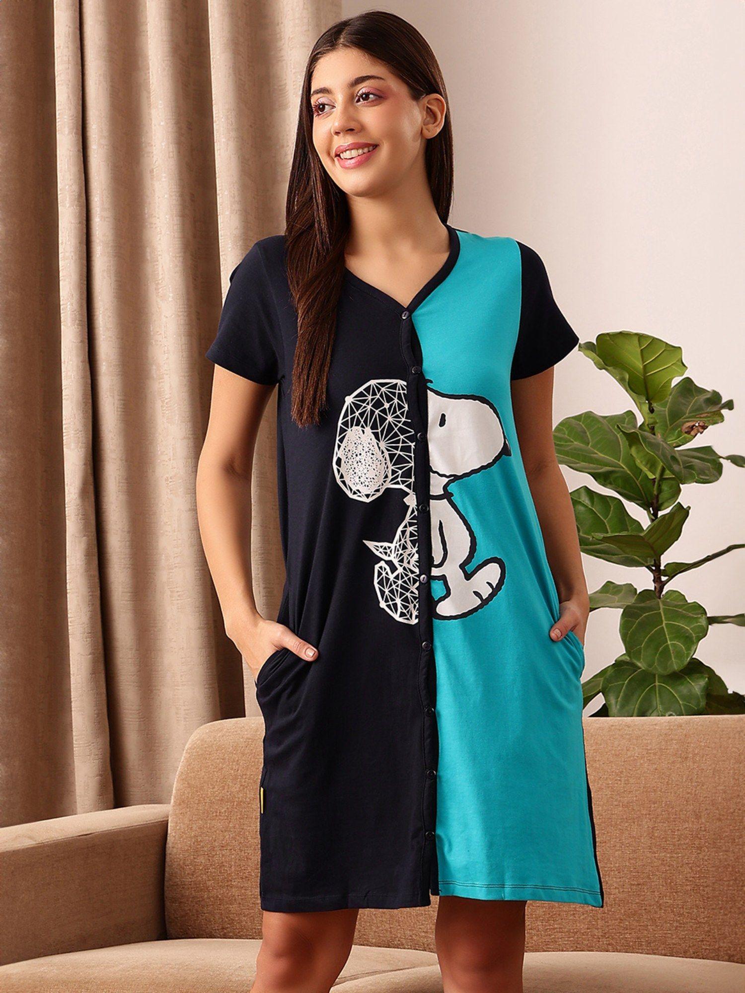 cotton printed short night dress