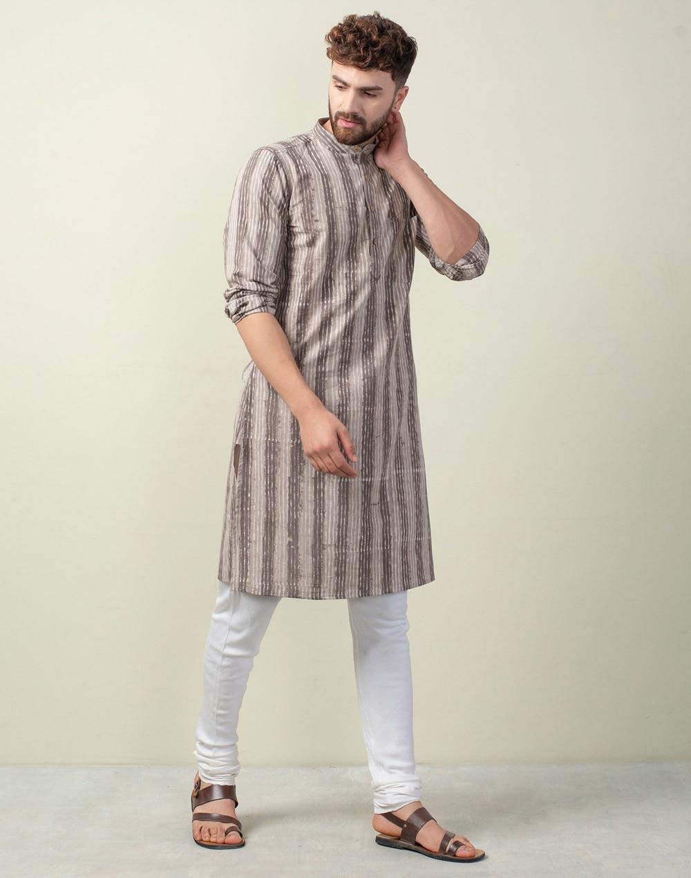 cotton printed slim fit kurta