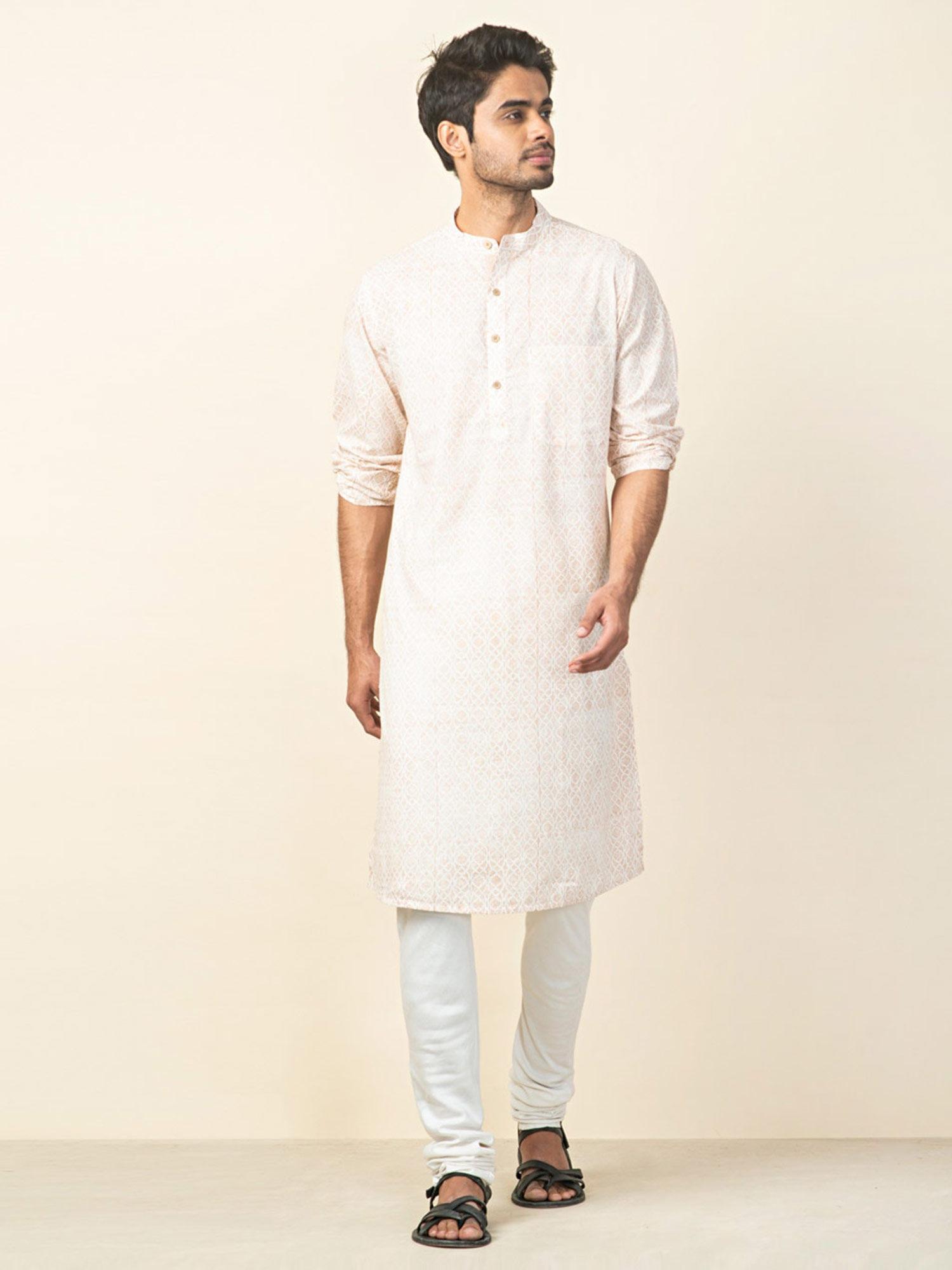 cotton printed slim fit long kurta