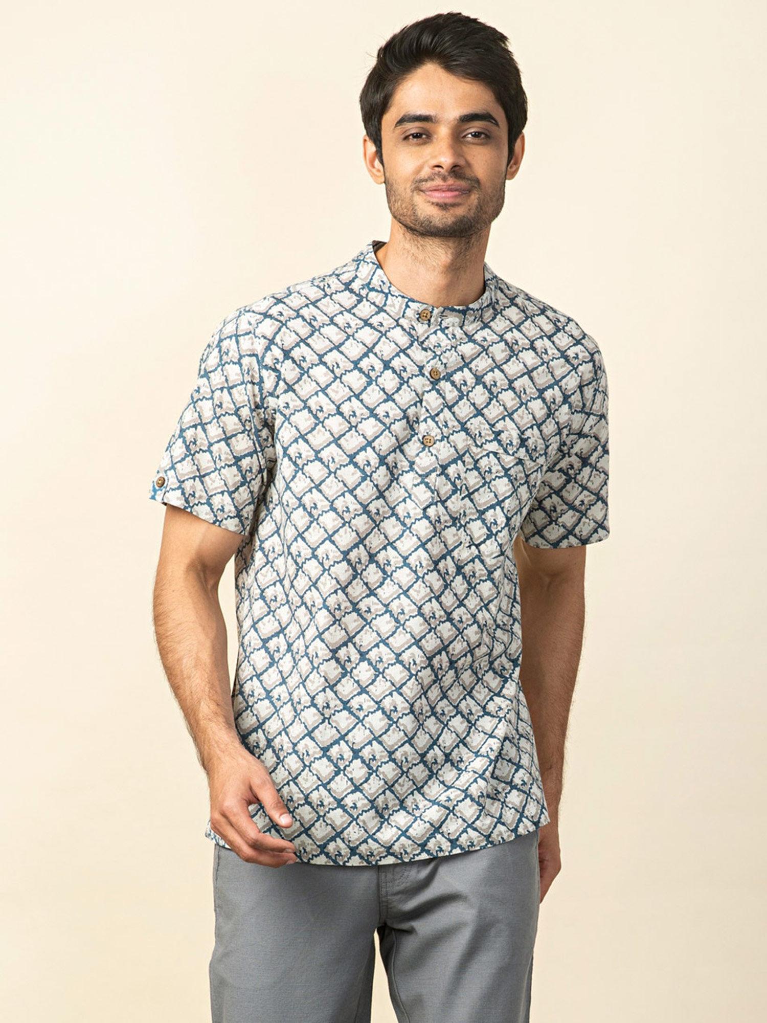 cotton printed super short kurta