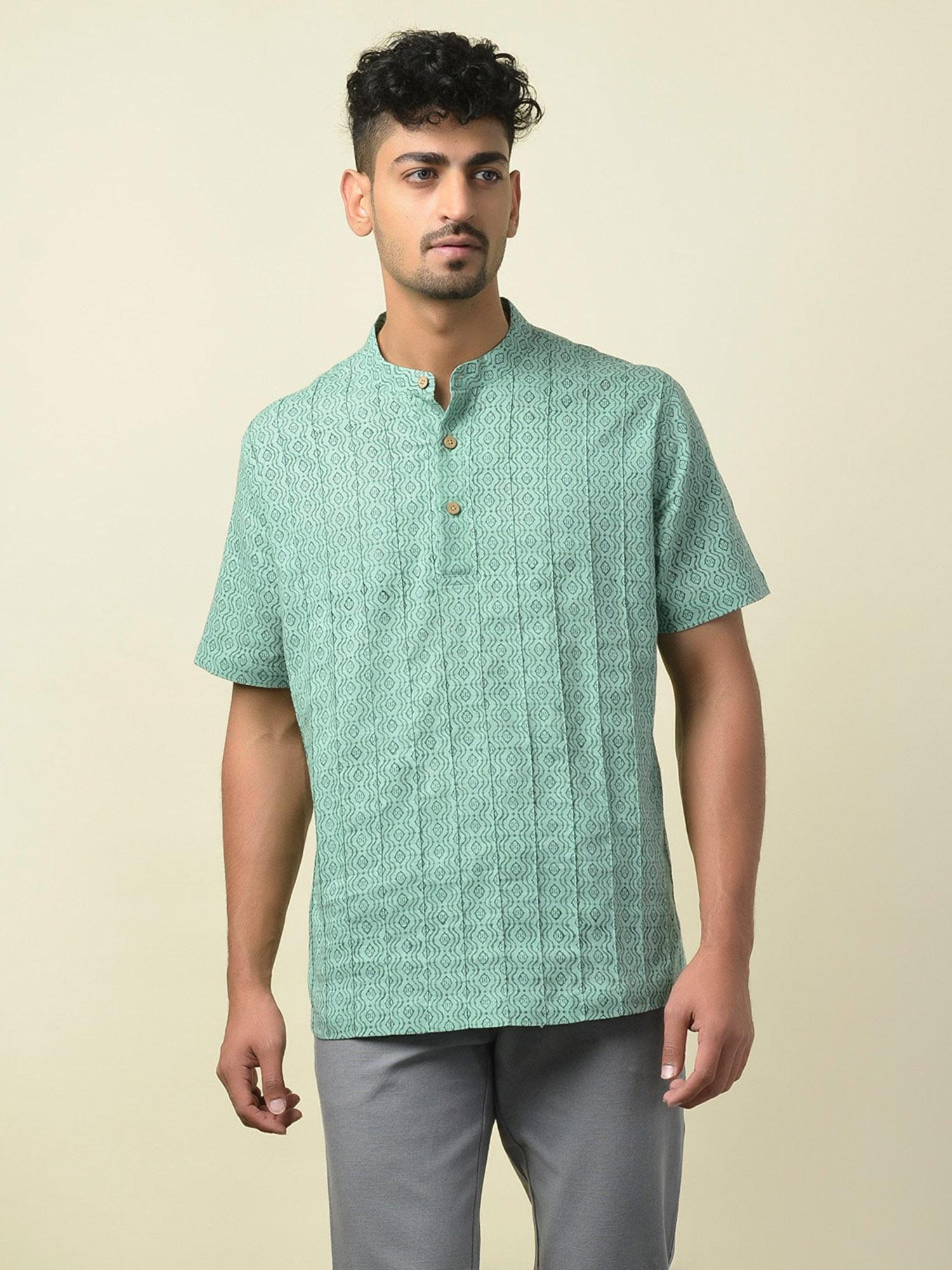 cotton printed super short kurta