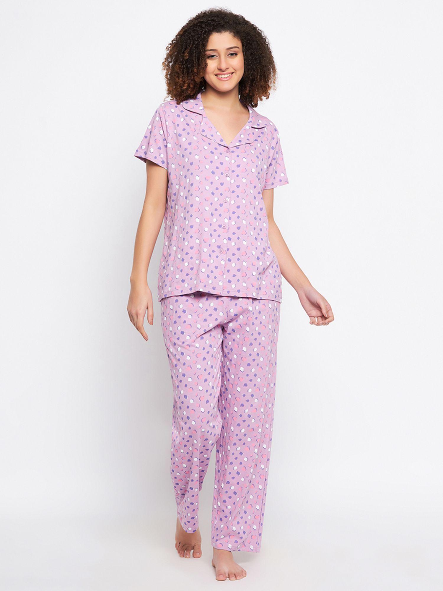 cotton printed top & pyjama (set of 2)