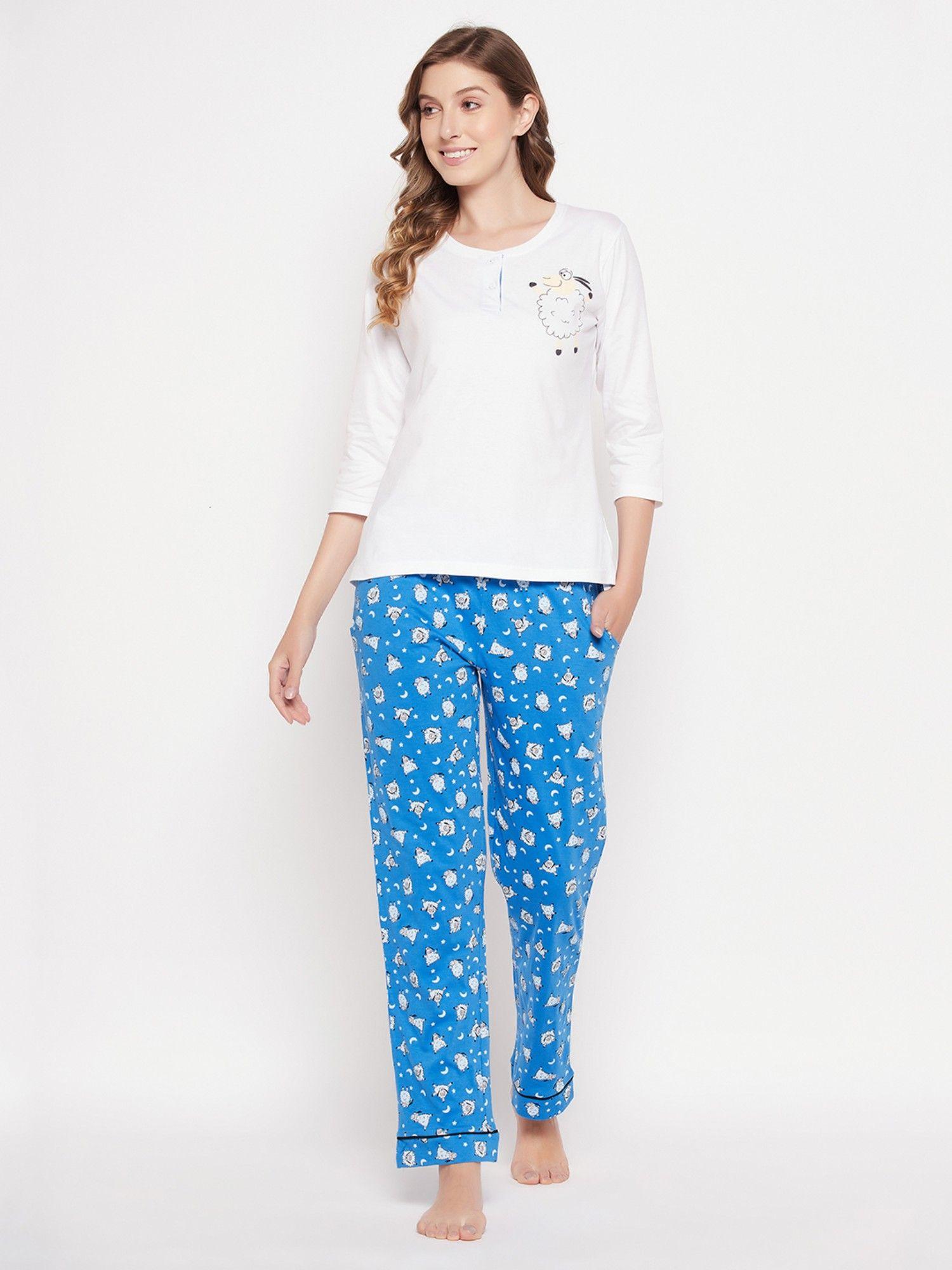 cotton printed top & pyjama (set of 2)