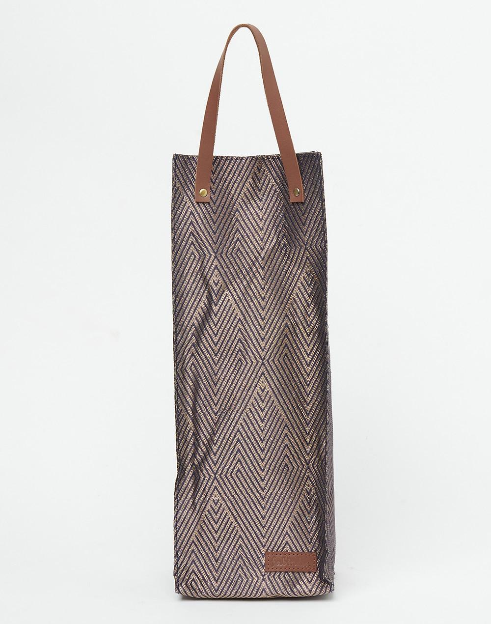 cotton printed wine bag