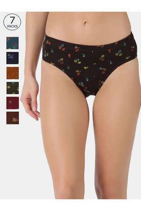 cotton printed women's panties assorted pack of 7 - multi