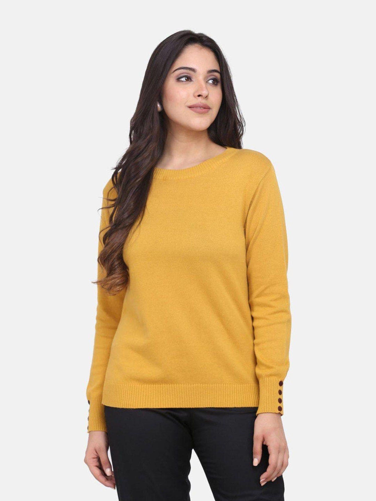 cotton pullover mustard yellow