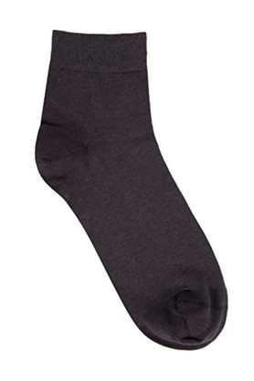 cotton regular fit men's socks pack of 3 - dark grey - dark grey