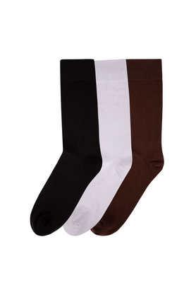 cotton regular fit men's socks pack of 3 - multi - multi