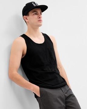 cotton regular fit singlet