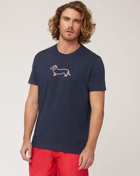 cotton regular fit t-shirt with 3d dachshund