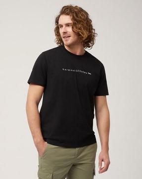 cotton regular fit t-shirt with logo