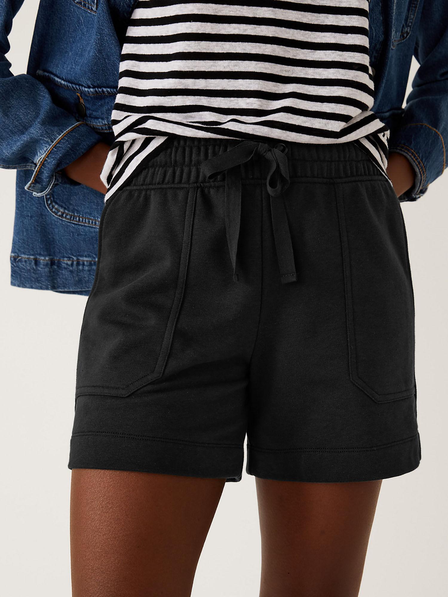 cotton rich jersey solid shorts