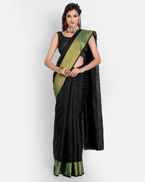 cotton saree with contrast woven border