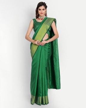 cotton saree with contrast woven border