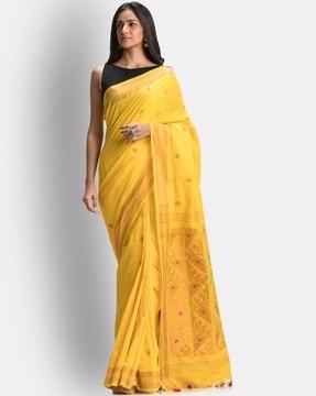 cotton saree with tassel