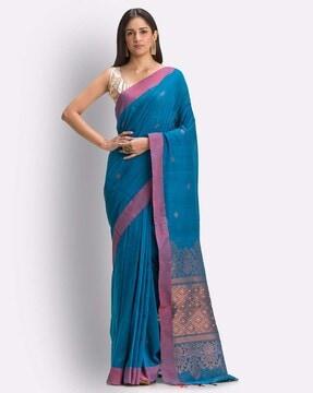 cotton saree with tassel