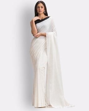 cotton saree with tassel