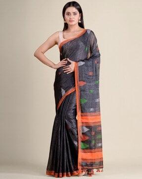 cotton saree with tassels