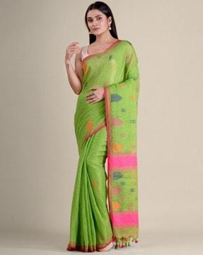 cotton saree with tassels