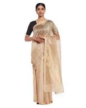 cotton saree with tassels