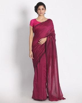 cotton saree with tassels