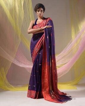 cotton saree with tassels