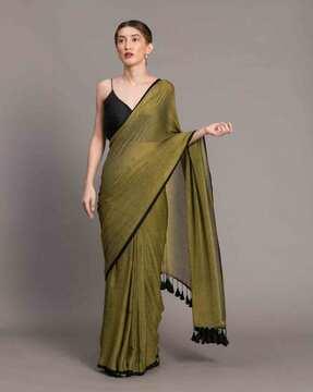 cotton saree with tassels