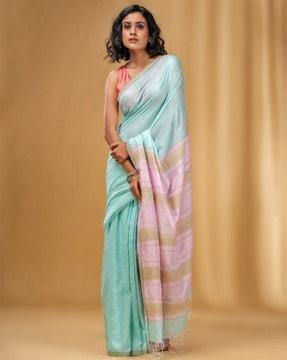 cotton saree with tassels