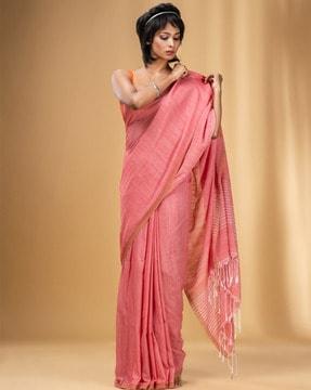 cotton saree with tassels