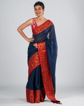 cotton saree with tassels