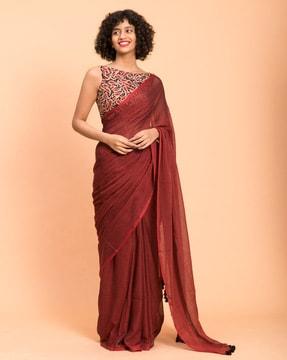 cotton saree with tassels