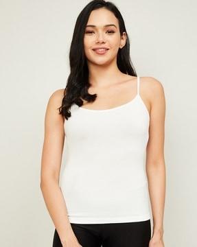 cotton scoop-neck slip