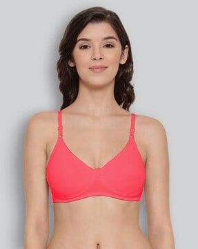 cotton seamless moulded t-shirt bra with adjustable strap