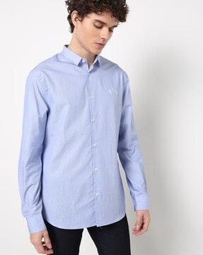 cotton shirt with embroidered logo