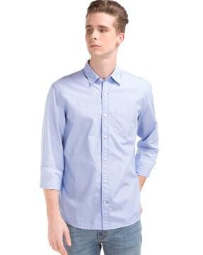 cotton shirt with patch pocket