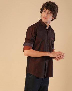 cotton shirt with patch pocket