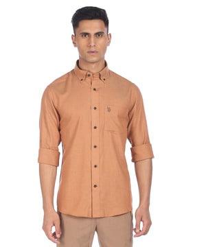 cotton shirt with patch pocket