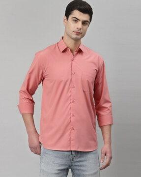 cotton shirt with patch pocket