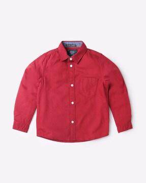 cotton shirt with patch pocket